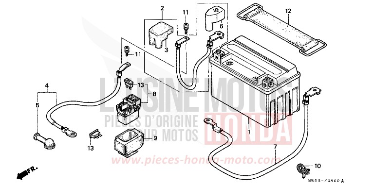 BATTERIA per Fireblade ROSS WHITE (NH196H) del 1992