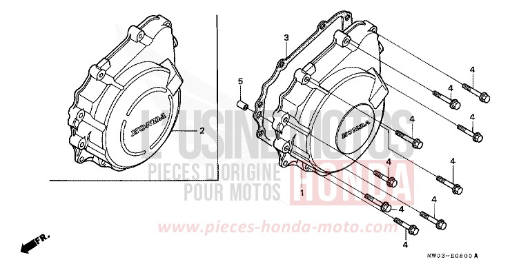 GENERATOR COVER for Fireblade BLACK (NH1E) from 1993