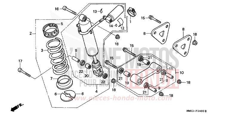 REAR CUSHION for Fireblade ROSS WHITE (NH196H) from 1994