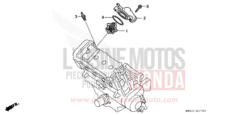 THERMOSTAT for Fireblade SANDY BEIGE METALLIC (YR125K) from 1994