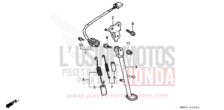 STAND for Fireblade SANDY BEIGE METALLIC (YR125K) from 1994