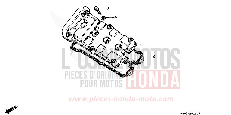 CYLINDER HEAD COVER for Fireblade BLITZ GRAY METALLIC (NH254A) from 1996
