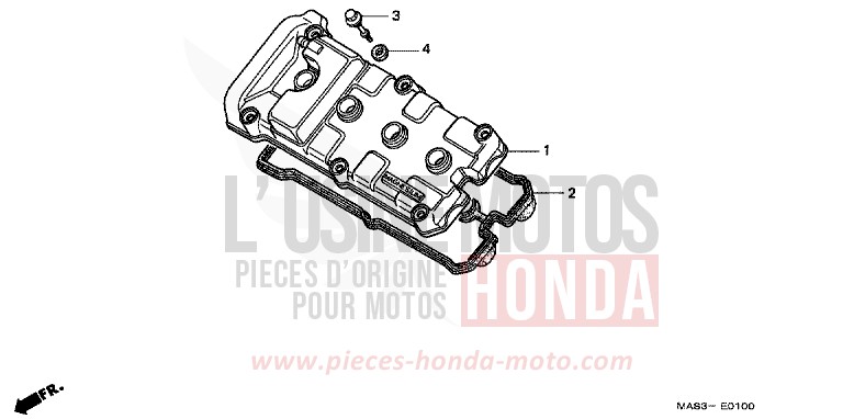 CYLINDER HEAD COVER for Fireblade NOIR (NH1D) from 1998