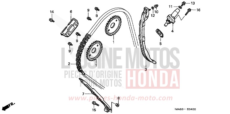 CAM CHAIN/TENSIONER for Fireblade NOIR (NH1D) from 1998