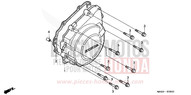 GENERATOR COVER for Fireblade SPARKLING RED (R127H) from 1998
