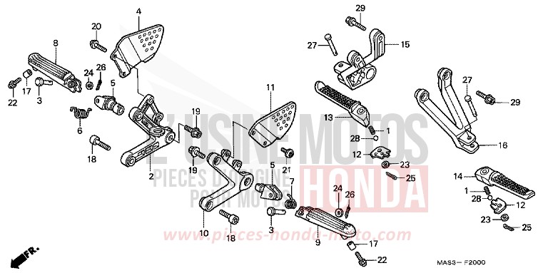 STEP for Fireblade SPARKLING RED (R127H) from 1998