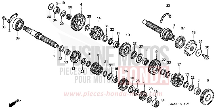 TRANSMISSION for Fireblade JEREZ BLUE METALLIC (B154B) from 1999
