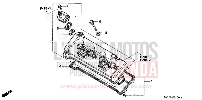 CYLINDER HEAD COVER for Fireblade SUNRISE YELLOW (Y160) from 2000
