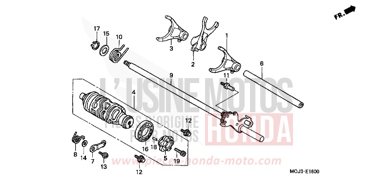 TAMBURO CAMBIO per Fireblade WINNING RED (R258) del 2000