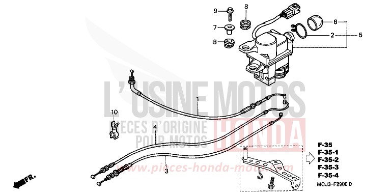 SERVO MOTOR for Fireblade WINNING RED (R258) from 2000