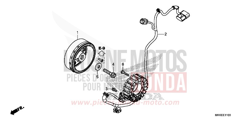 GENERATOR for CRF1000 GRAND PRIX RED (R380B) from 2019