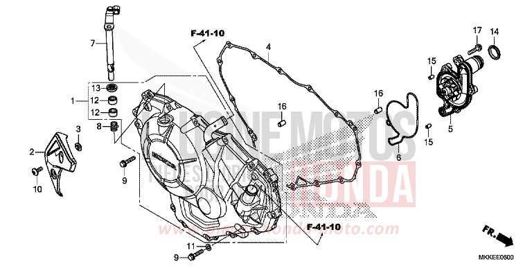 RIGHT CRANKCASE COVER (CRF1000A/A2/AL/AL2) for CRF1000 MAT BALLISTIC BLACK METALLIC (NHA86) from 2019