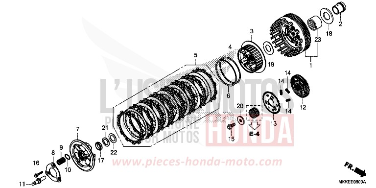 CLUTCH (CRF1000A/A2/AL/AL2) for CRF1000 MAT BALLISTIC BLACK METALLIC (NHA86) from 2019