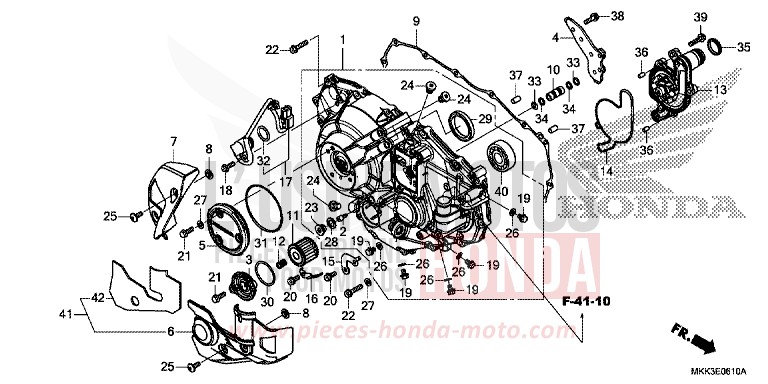 RIGHT CRANKCASE COVER (CRF1000D/D2/DL/DL2) for CRF1000 PEARL GLARE WHITE (NHB53HB) from 2018