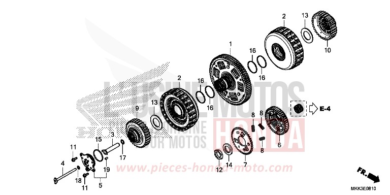 CLUTCH (CRF1000D/D2/DL/DL2) for CRF1000 PEARL GLARE WHITE (NHB53HB) from 2018