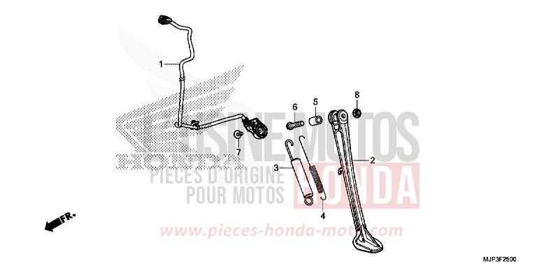 CAVALLETTO LATERALE per CRF1000 VICTORY RED (R334B) del 2016