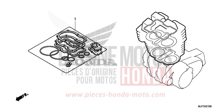 GASKET KIT A for CRF1000 DEGITAL SILVER METALLIC (NHA30) from 2016