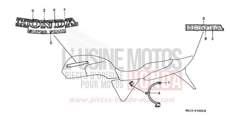 MARK for CB1000 PEARL FADELESS WHITE (NH341K) from 1993
