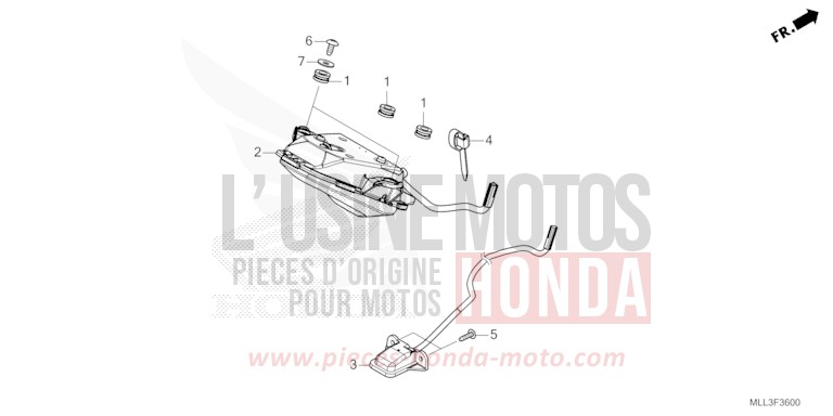 TAILLIGHT/LICENSE LIGHT for CB1000 GRAND PRIX RED (R380) from 2025