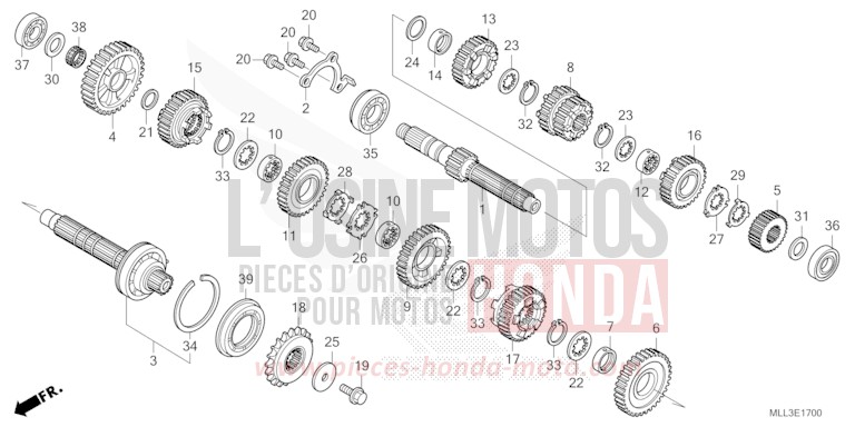 TRANSMISSION for CB1000 MAT IRIDIUM GRAY METALLIC (NHC64) from 2025