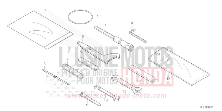 TOOLS for CB1000 MAT IRIDIUM GRAY METALLIC (NHC64) from 2025
