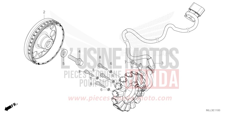 GENERATOR for CB1000 PEARL GLARE WHITE (NHB53) from 2025