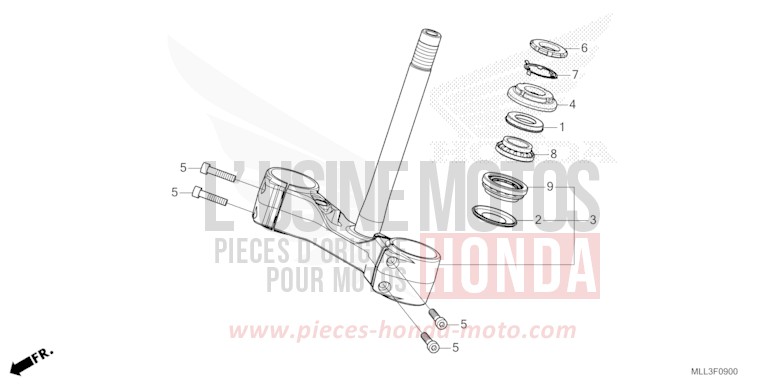 STEERING STEM for CB1000 PEARL GLARE WHITE (NHB53) from 2025