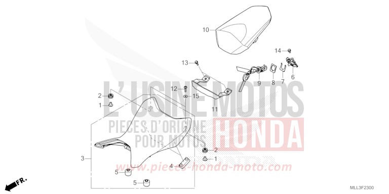 SEAT for CB1000 PEARL GLARE WHITE (NHB53) from 2025