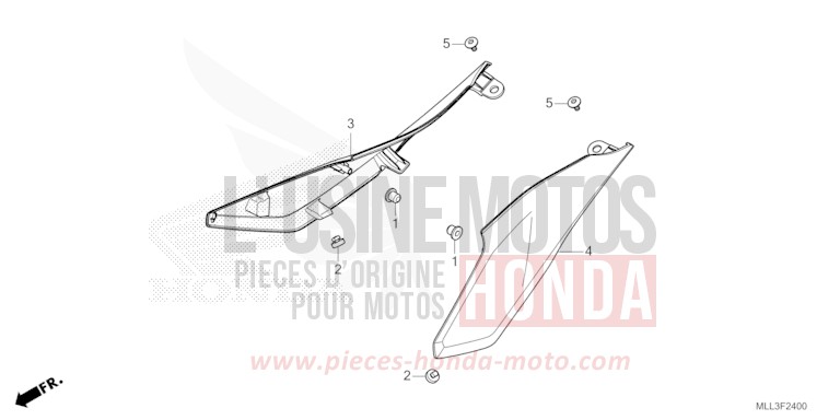 SIDE COVER for CB1000 PEARL GLARE WHITE (NHB53) from 2025