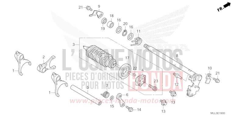 GEARSHIFT DRUM for CB1000 MAT BALLISTIC BLACK METALLIC (NHA86) from 2025