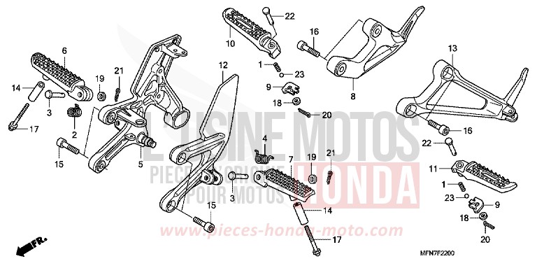 STEP for CB1000R PEARL COOL WHITE (NHA16) from 2009