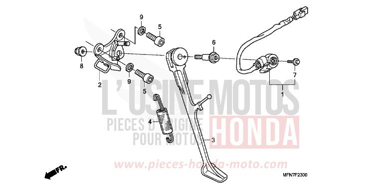 STAND for CB1000R PEARL COOL WHITE (NHA16) from 2009