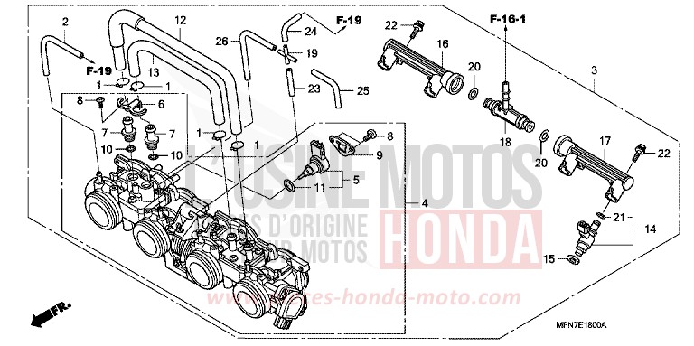 THROTTLE BODY for CB1000R MAT VANGUARD BEIGE METALLIC (Y171) from 2010