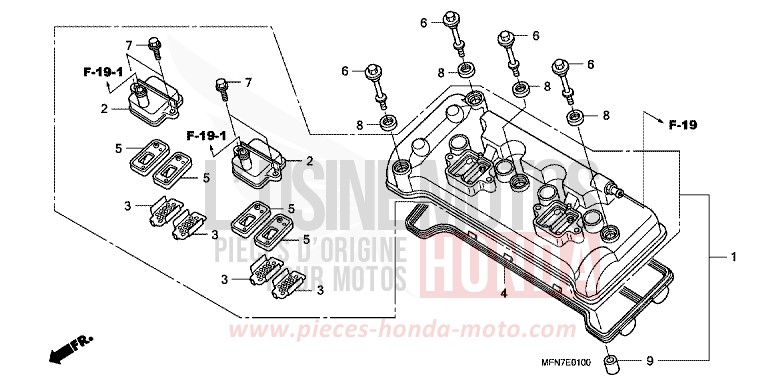 CYLINDER HEAD COVER for CB1000R PEARL SIENA RED (R320) from 2010