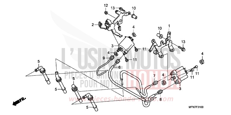 IGNITION COIL for CB1000R PEARL SIENA RED (R320) from 2010