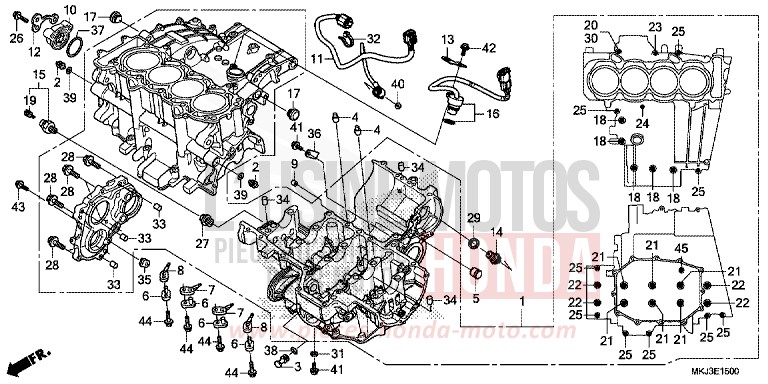 CRANKCASE for CB1000R CANDY CHROMOSPHERE RED (R381) from 2018