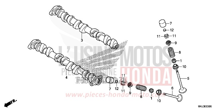 CAMSHAFT/VALVE for CB1000R MAT BULLET SILVER (NH389) from 2018