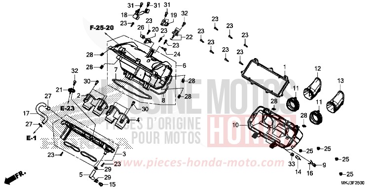 AIR CLEANER for CB1000R MAT BULLET SILVER (NH389) from 2018