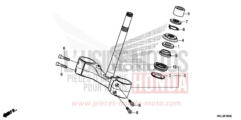 STEERING STEM for CB1000R TITANIUM BLADE METALLIC (YR316) from 2018