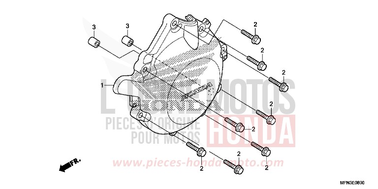 A.C. GENERATOR COVER for CB1000R MAT CYNOS GRAY METALLIC (NH312F) from 2013