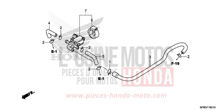 AIR INJECTION CONTROL VALVE for CB1000R MAT CYNOS GRAY METALLIC (NH312F) from 2013
