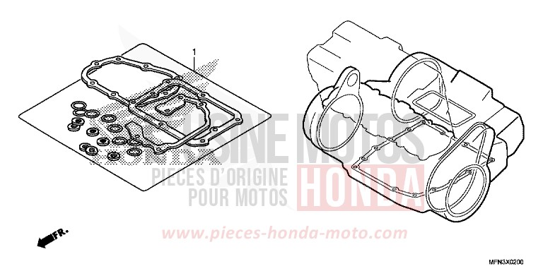 CRANKCASE for CB1000R PEARL SIENA RED (R320X) from 2014