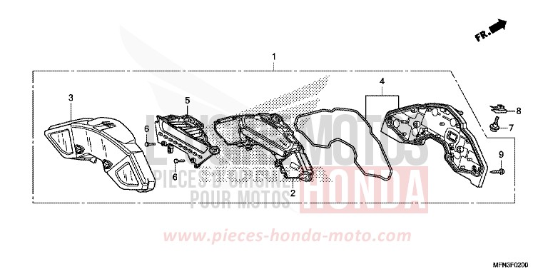 METER for CB1000R PEARL SIENA RED (R320X) from 2014