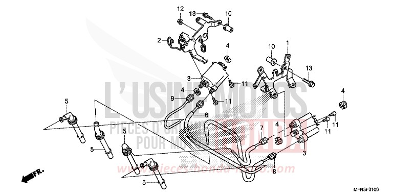 IGNITION COIL for CB1000R MAT CYNOS GRAY METALLIC (NH312) from 2014