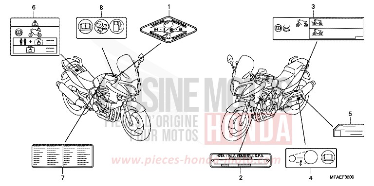 CAUTION LABEL for CBF1000 PEARL COOL WHITE (NHA16) from 2010