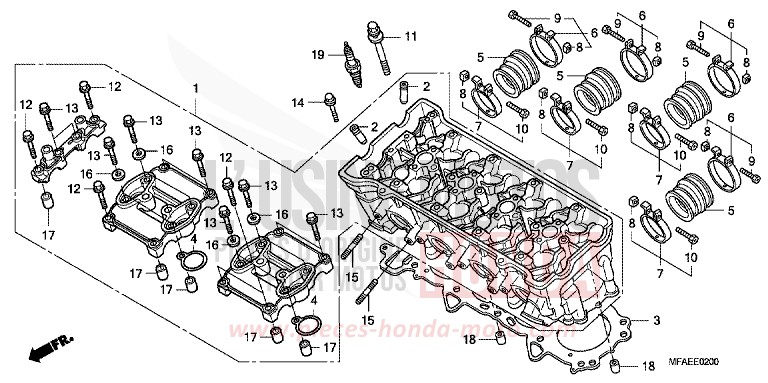 CYLINDER HEAD for CBF1000 PEARL NIGHTSTAR BLACK (NHA84) from 2010