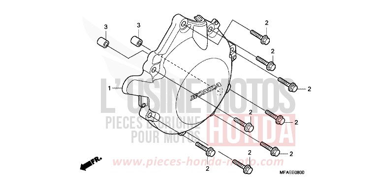 A.C. GENERATOR COVER for CBF1000 PEARL NIGHTSTAR BLACK (NHA84) from 2010