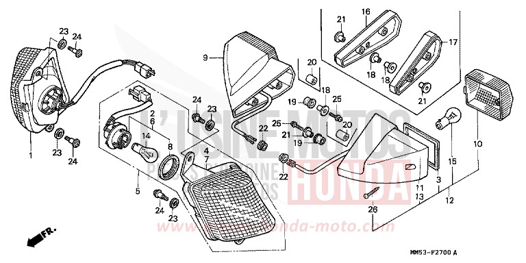 WINKER (CBR1000FH/FJ/FM) for CBR1000F PB205K (PB205K) from 1987