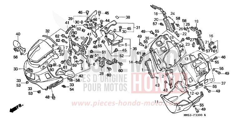 COWL (CBR1000FH/FJ/FM) for CBR1000F PB205K (PB205K) from 1987
