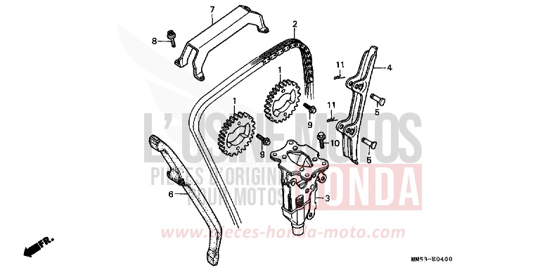 CAM CHAIN/TENSIONER for CBR1000F R124B (R124B) from 1988